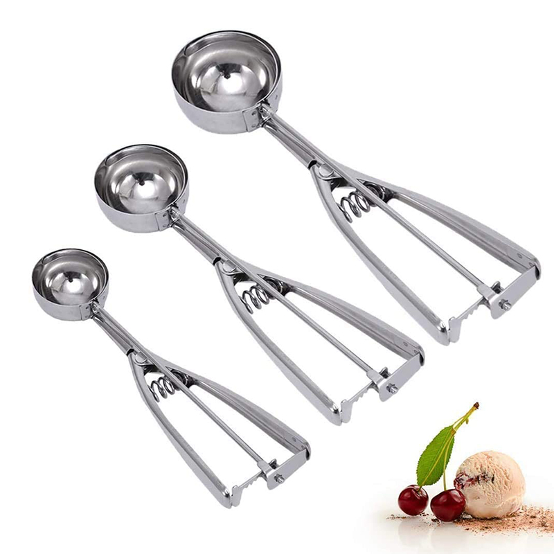 Высококачественный Стальной мясовый фруктовый мяч, совок для печенья, набор совок для мороженого