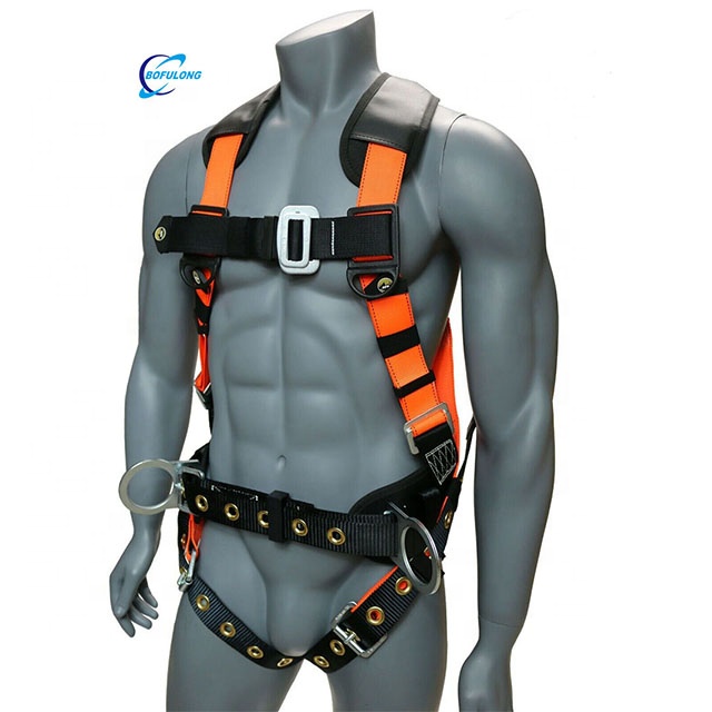 Full Body Safety Harness Fall Protection 3D-Ring Back Support Belt Shoulder Pad security equipment fabric harness