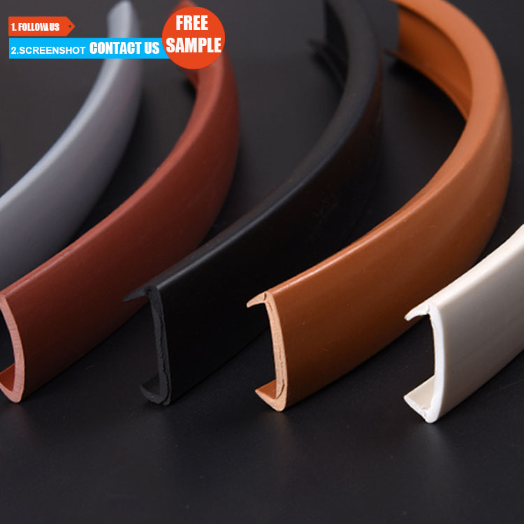 TOCO u edge banding profiel Plastic Binding Trim Strip Solid Pvc Banding Flexible Formica Tape Laminate Edges