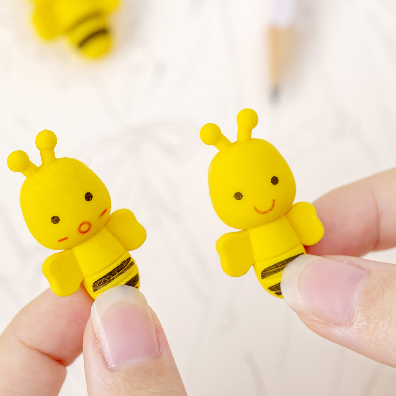 Bee School Kids резиновые 3D Милые ластики с животными для детей