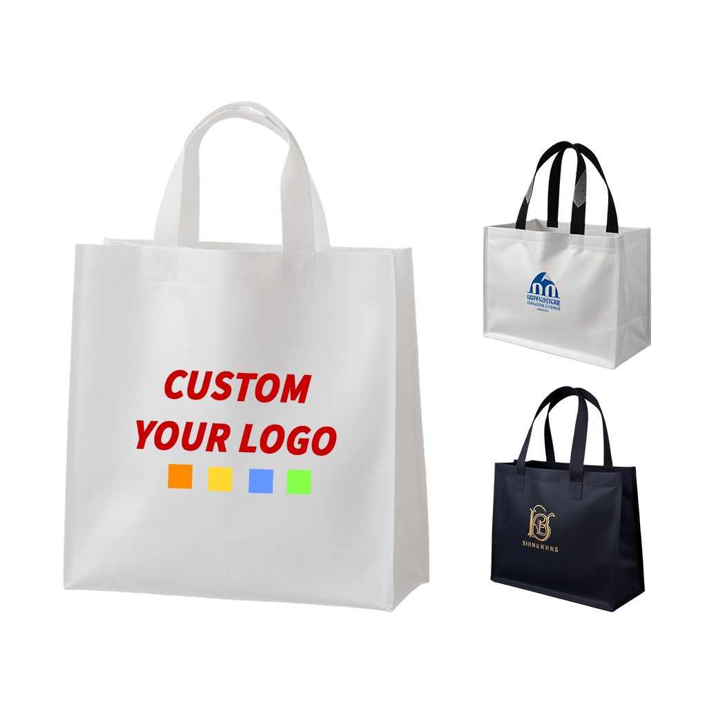 Custom Logo Printed Wholesale Large Reusable Colourful Non-Woven Shopping Tote Bags
