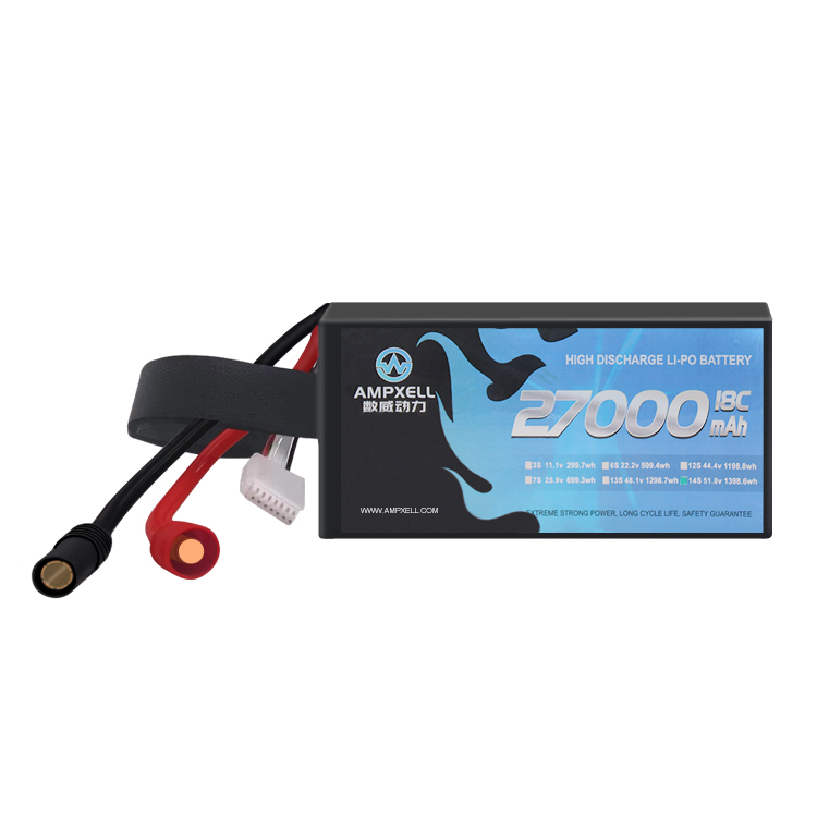 AMPXELL 27Ah 51,8 V 14S 18C аккумулятор Дрон для сельского хозяйства tpo 1-48 балансировочная батарея для профессиональных дронов умный сельскохозяйственный БПЛА