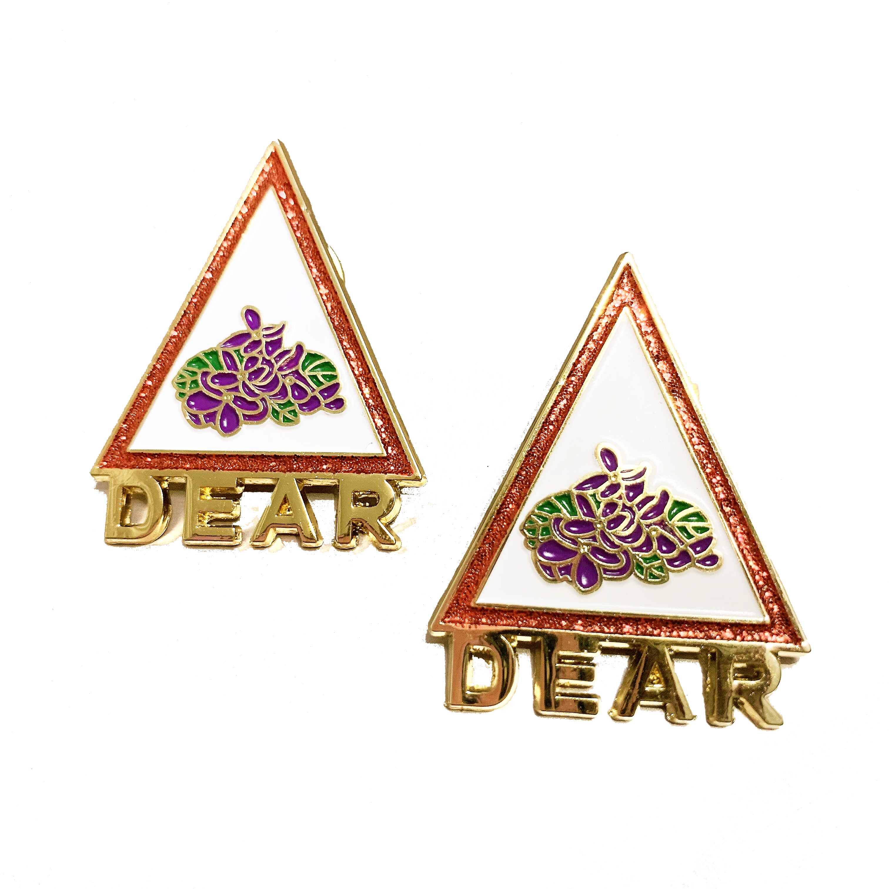 Accessories Women Triangle Rhinestone Greek Sorority DST Delta Sigma Theta Dear Brooch Pins Jewelry