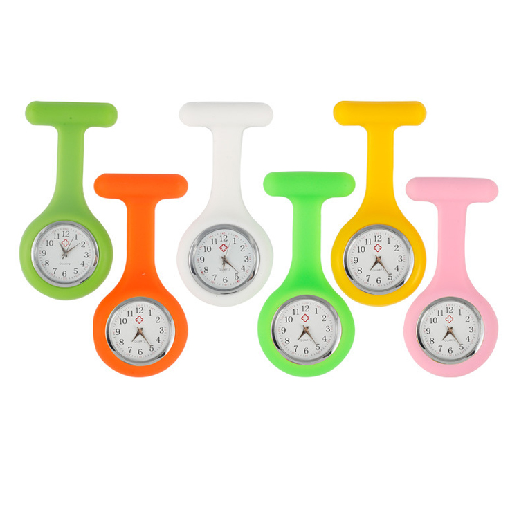 Wholesale Private Label High Quality Customized Logo Silicone Breast Pocket Nurse Watch