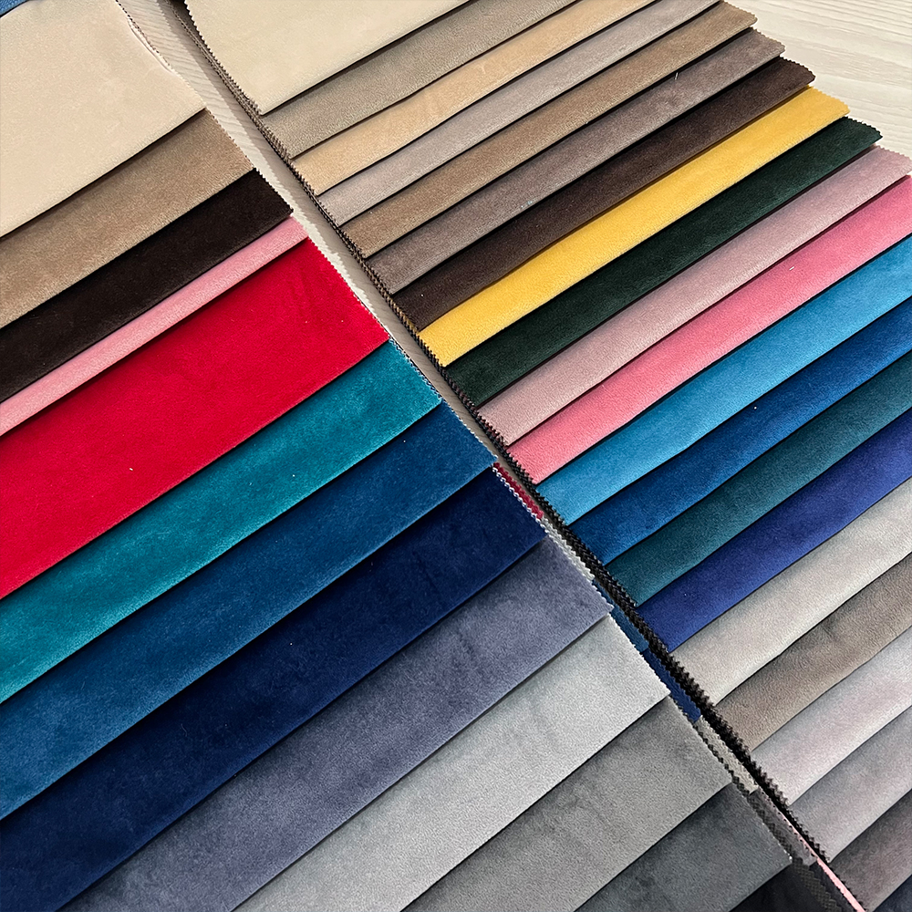 High Quality 100% Polyester Warp Knit Fabric Holland Velvet Face Bonded Pattern Plain Backing TC Fleece Sofa Home Textile Use