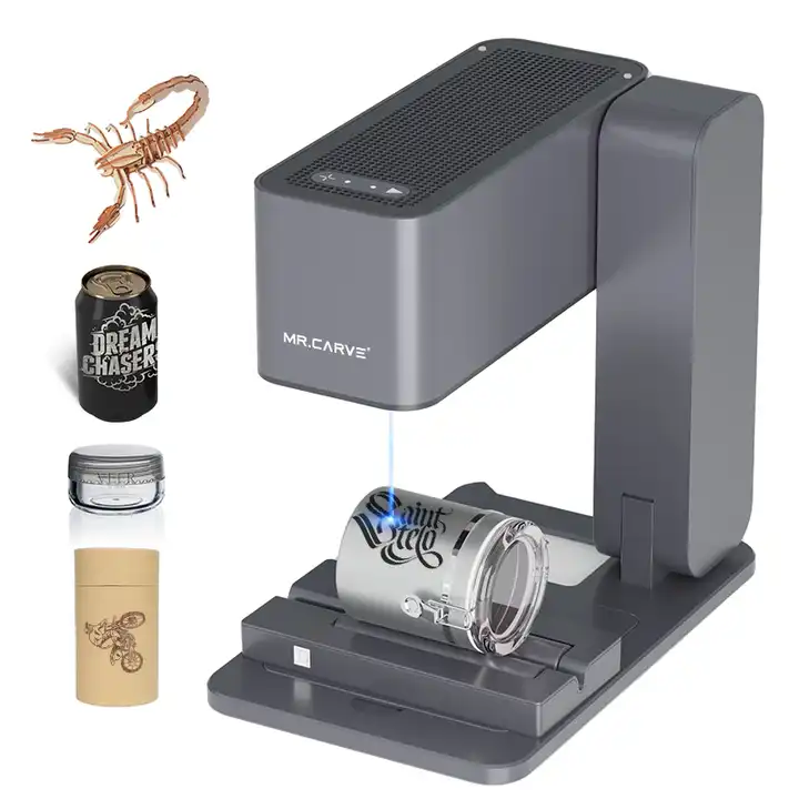 MR.CARVE C1 automatic Fast Speed For All Material Daja Laser Graveur Engraving Machine Laser Engraver small fiber laser