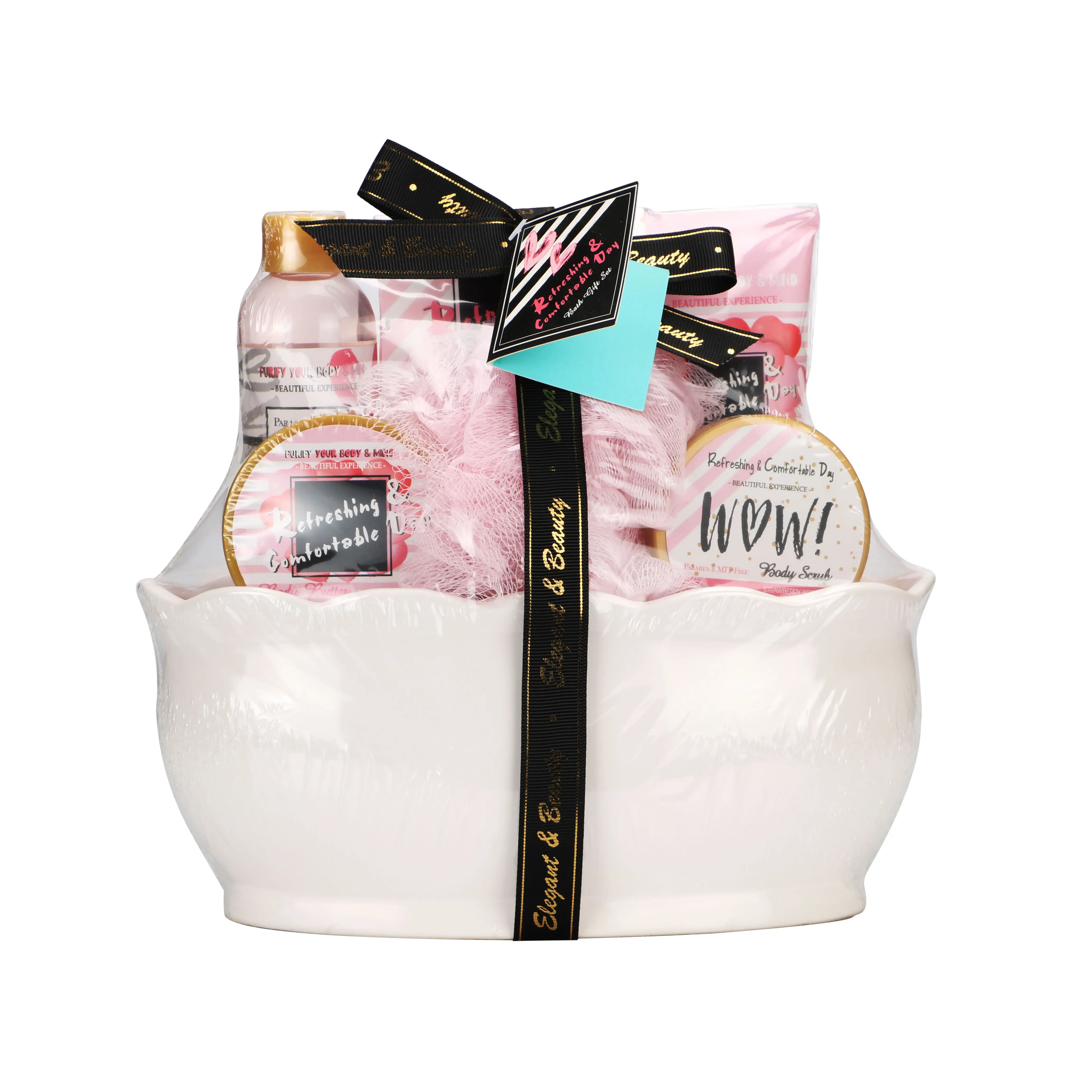wholesale  high-end luxury products bath spa gift set shower gel ,body lotion for woman