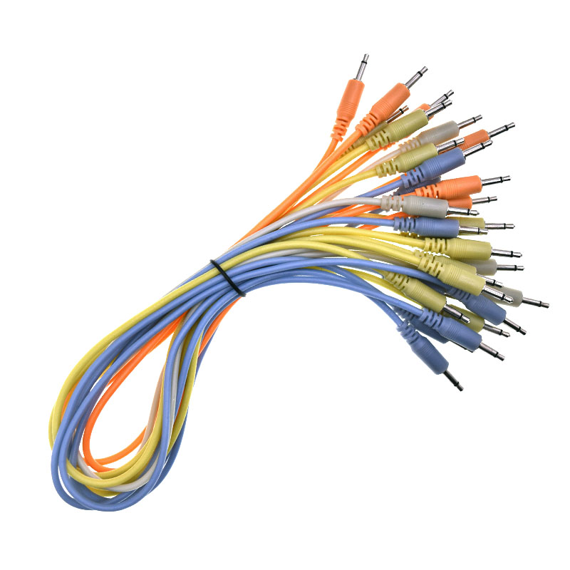 Colourful 11 pack 3.5mm Mono Patch Cable for Eurorack Modular Audio Cable