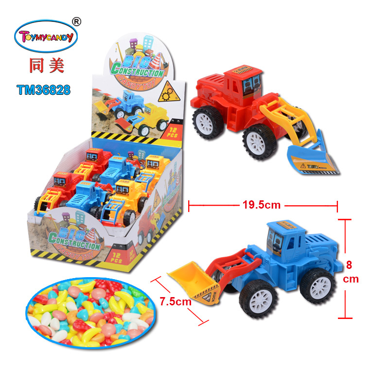 Wholesale china plastic toys candy factory product cheap construction toy car best sell in 1 dollar shop