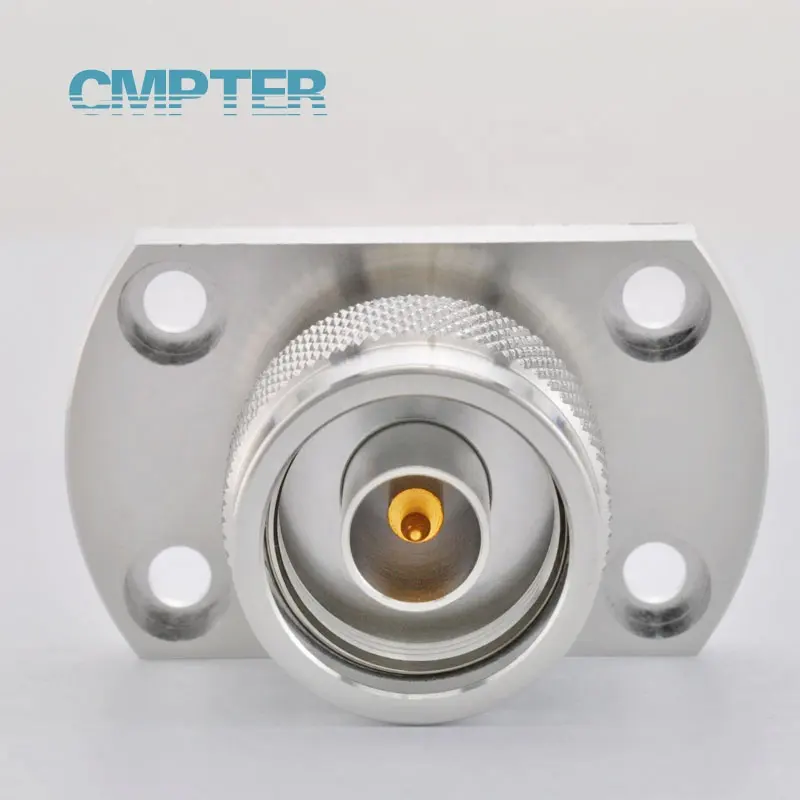 Connector Type N N Male Connector 4 Hole Flange Type DC To 6GHz N Male 4 Hole Flange Connector
