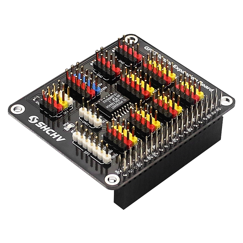 SHCHV Raspberry Pi 4 GPIO Sensors Expansion Board AD/DA Digital to Analog Conversion Extension Board for Raspberry Pi 4B/3B/3B+