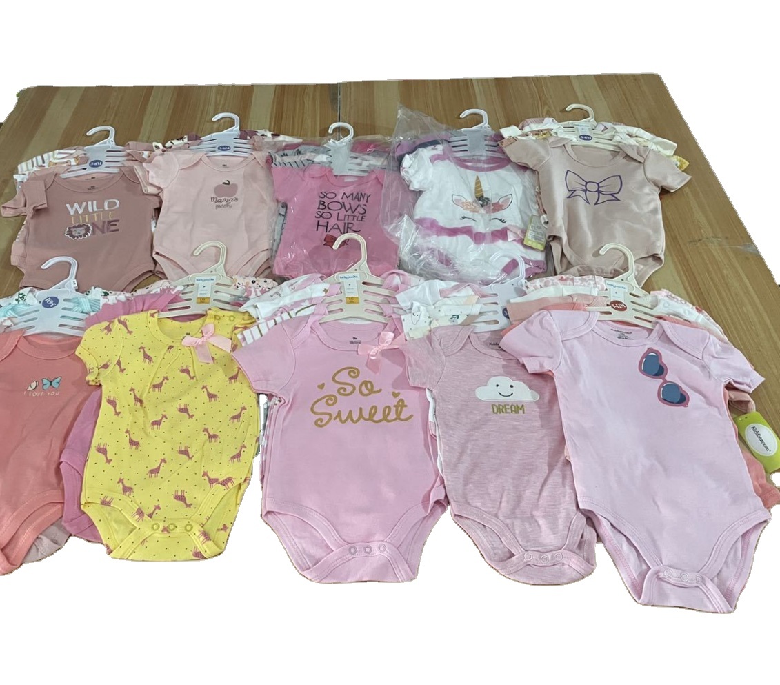 5pcs 100%cotton baby onesie girl boy romper bodysuits jumpsuit sleepwear bodysuit clothing clothes vest set random