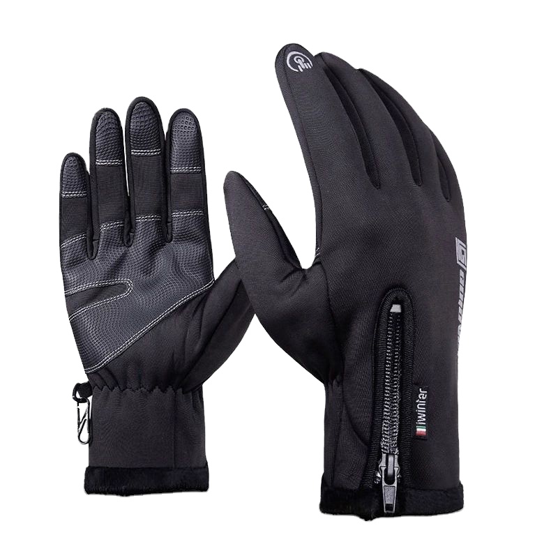Warm ski waterproof and windproof outdoor climbing bike working leather gloves