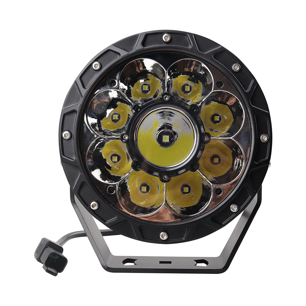 High Quality Off Road Bumper 4x4 Combo Spot Lights, High Power 60W Round 7 inch Offroad Led Work Light