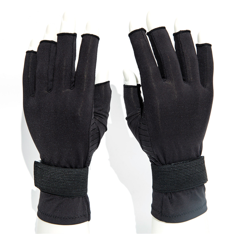 Factory Price Weight Lifting Copper Fiber Gloves Silicone Bacteriostatic Non-slip Pressure Gloves