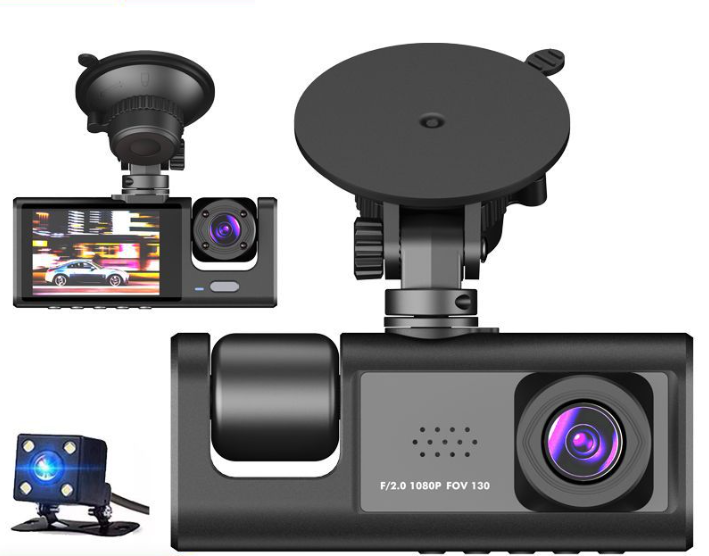 USB HD ночного видения 5 В 3 объектива DVR небольшой автомобильный фотоаппарат и рекордер для автомобиля