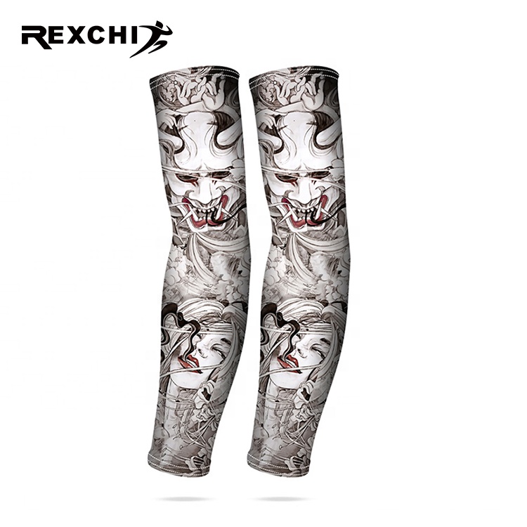 REXCHI HB15 Colorful Tattoo Sleeve Custom UV Protection Watherproof Breathable unisex Arm Leg cover Tatto Arm Sleeve