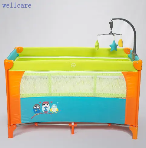 Baby cribs portable baby bed baby cot bed with toy bar