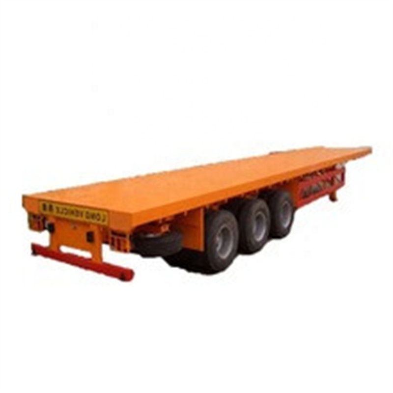 Flatbed truck semi trailer flat bed trailer with drop sides power supply great price
