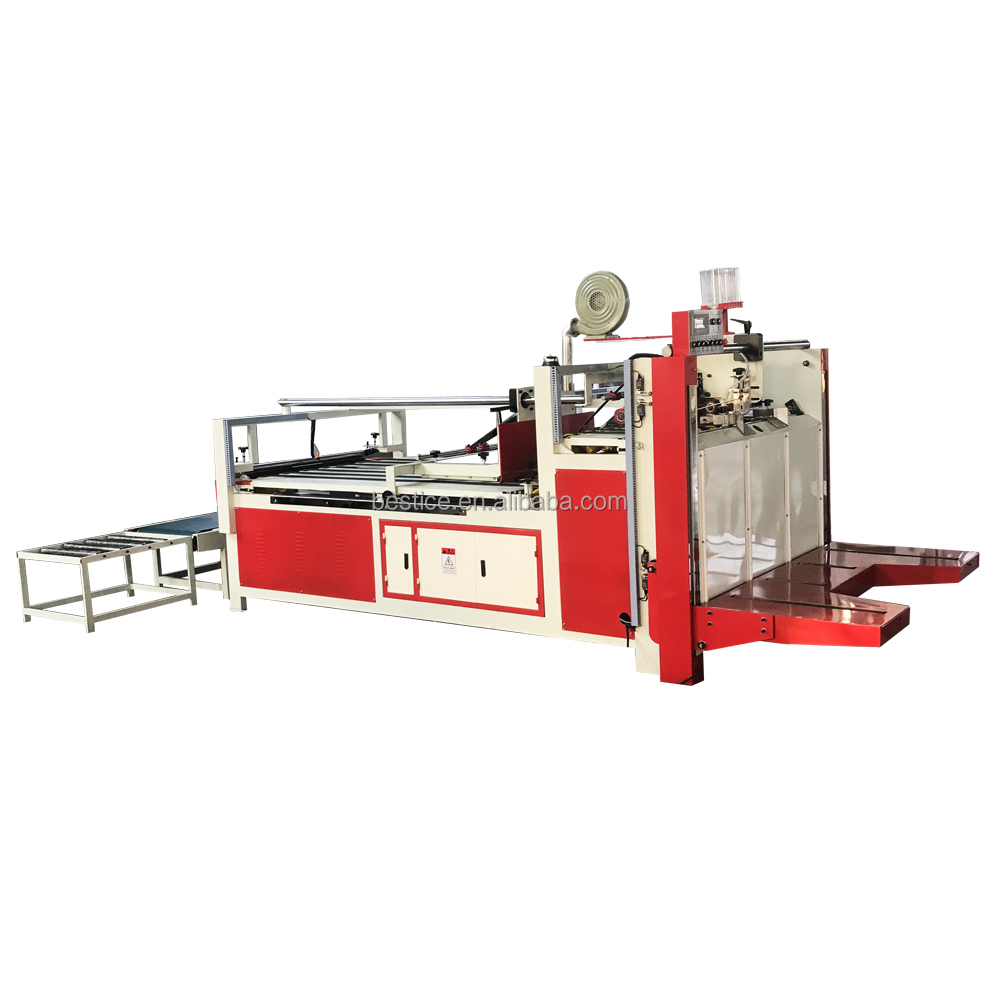 Model 2800 Semi Automatic Corrugated Carton Box Gluing Stacking Machine