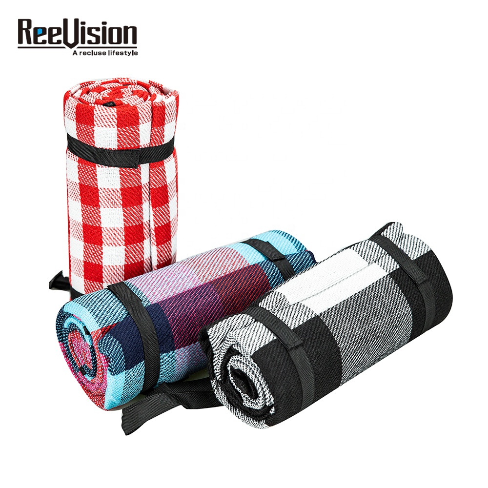 Rolled acrylic woven fabric Picnic Blanket Waterproof camping Mat