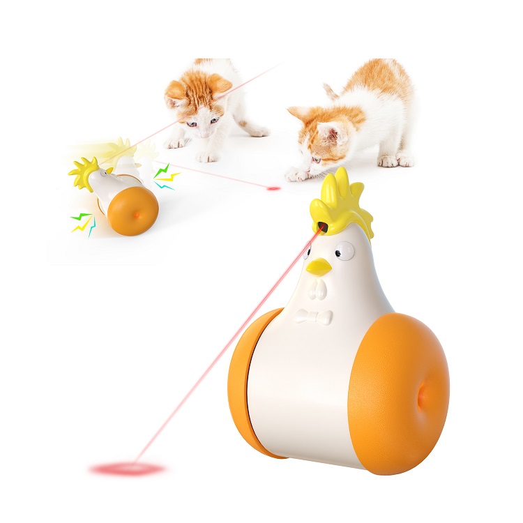 Electric sound tumbler laser infrared entertain oneself diversion to make the cat toy puzzle cat pet supplies laser chicken