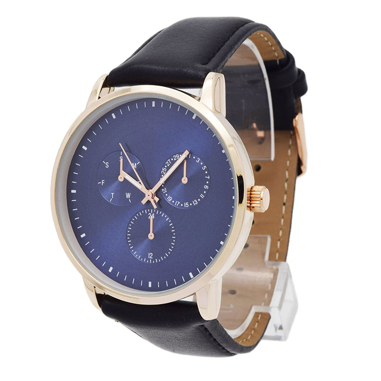 Hot Sale New Design Rose Gold Men Wristwatch Waterproof Luxury Leather Men Business Quartz Watches Relogio Masculino