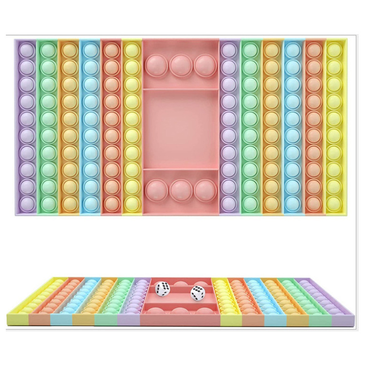 Big NEW Pop Game Fidget Toy Jumbo Rainbow Chess Board Push Pop Bubble Popper Rodent Control Fidget Sensory Toys