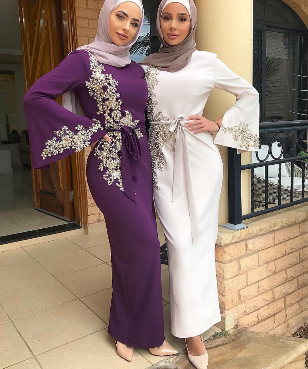 Fashionable factory price soft smooth feeling long sleeve embroidered long maxi Abaya dress
