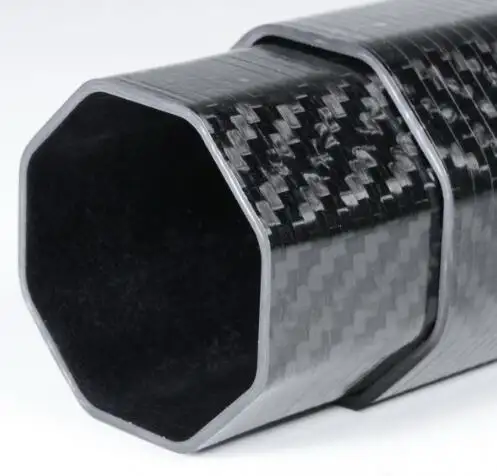 CNC custom shape hexagonal carbon fiber tube 3k weave matte surface 100%   carbon fiber tubing 20mm 30mm pipe