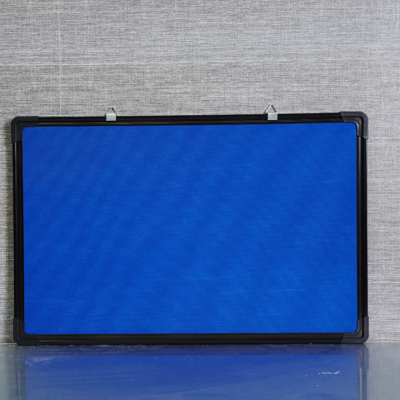 China standard white steel back aluminum alloy blackboard medium density fiber flannel board