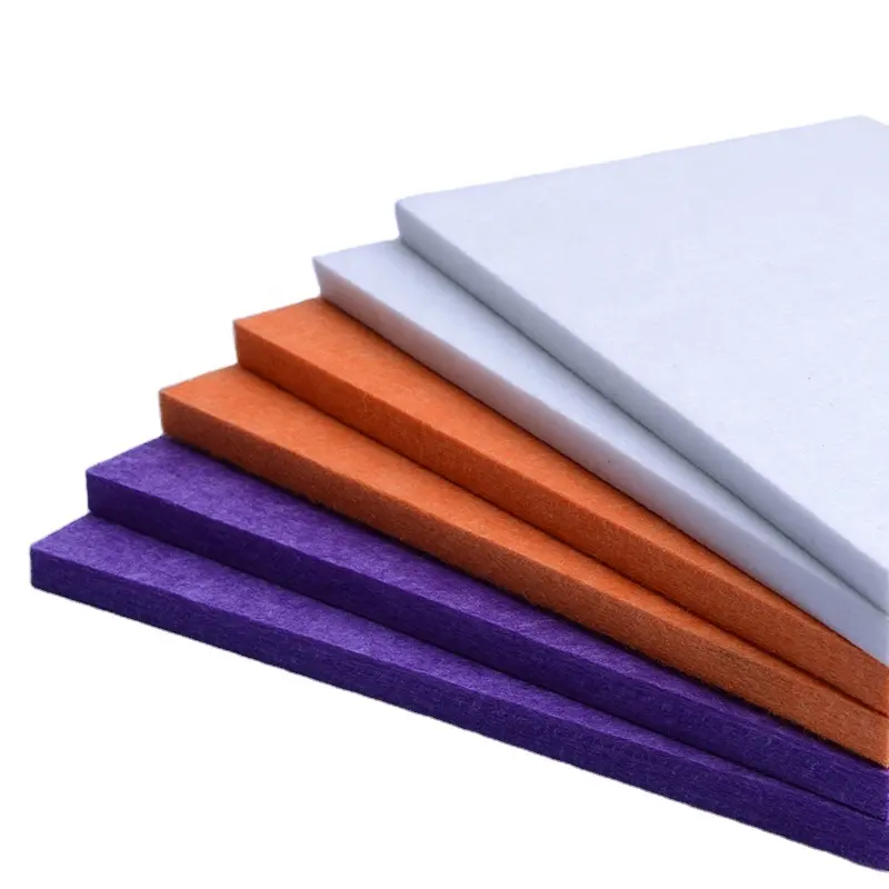HOT Eco Friendly 9 MM Thick Hard Felt Polyester Fiber Sound-absorption Acoustic Wall Board Acoustic Panels