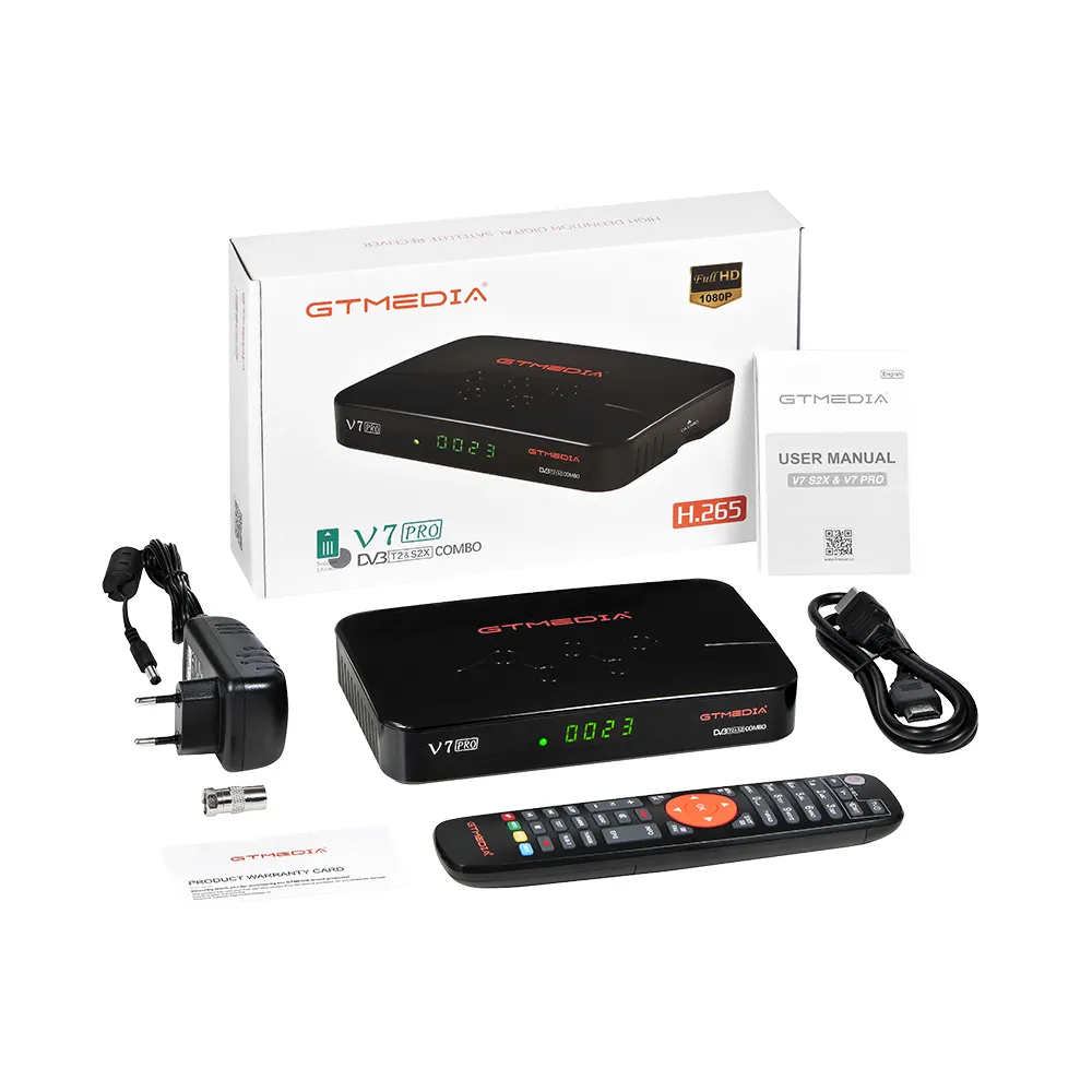 GTmedia TV BOX V7 Pro комбо DVB-S/S2/S2X + T/T2 поддержка CA слот для карт памяти телевизионный ресивер DVB-T2 S2