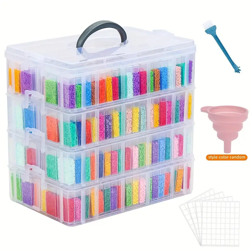 Hot Selling High Quality Large Four Layer DIY Perler Beads Storage Plastic Box Fuse Beads