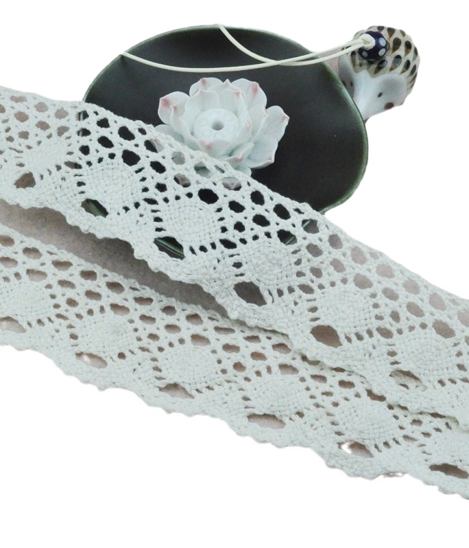 High-quality White Lace Trim Cotton Embroidered Lace Ribbon Crochet Lace Fabric DIY Handmade Craft Clothes Sewing Accessories