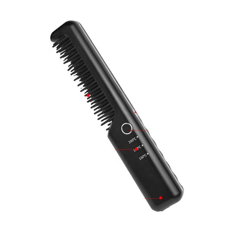 Hair Straightener Comb Brush Heated Electric Hair Straightener Brush Hair-caring Straightener