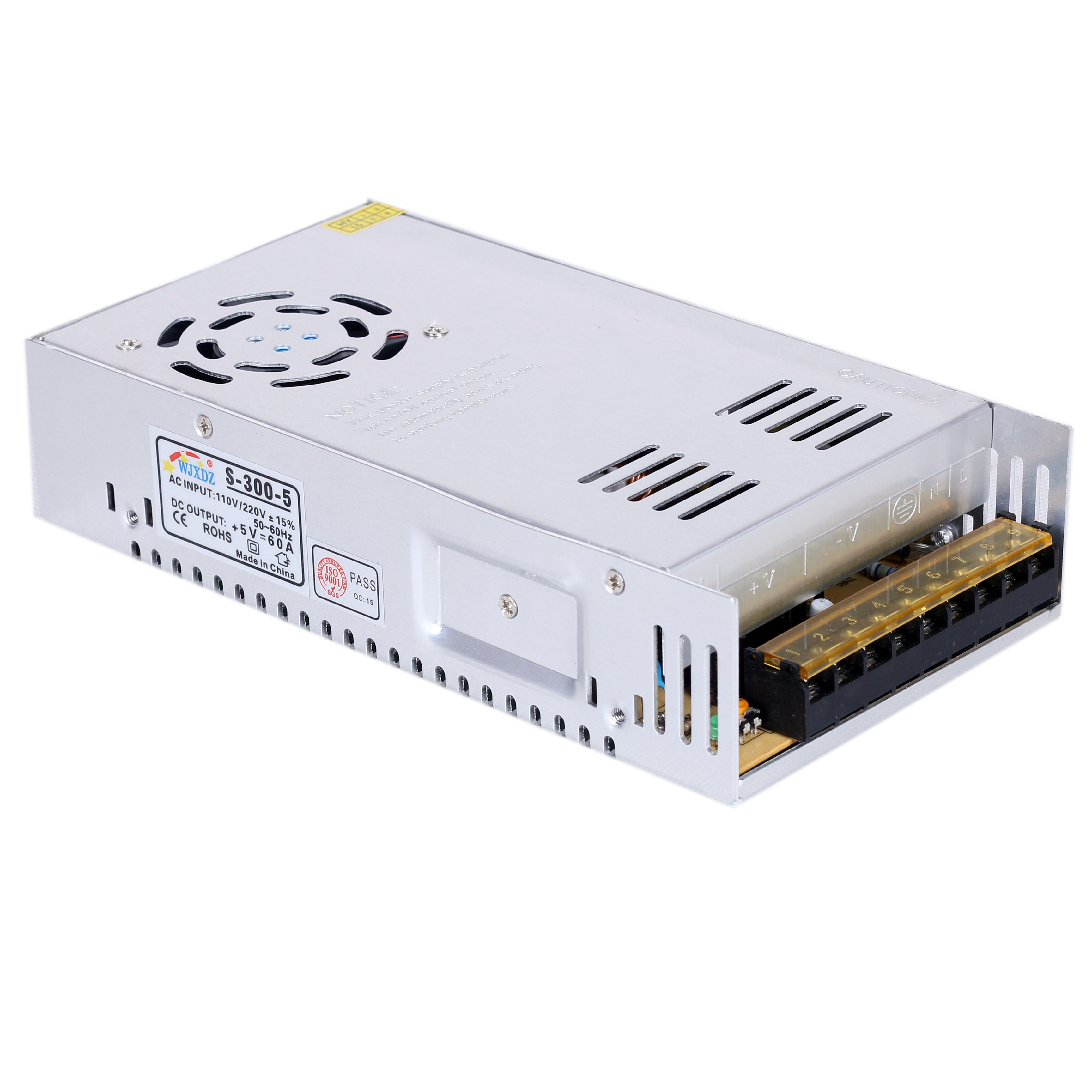 CE RoHS DC5V 60A 300W Светодиодный источник питания, производитель алюминиевого корпуса, светодиодный драйвер постоянного напряжения для светодиодного освещения
