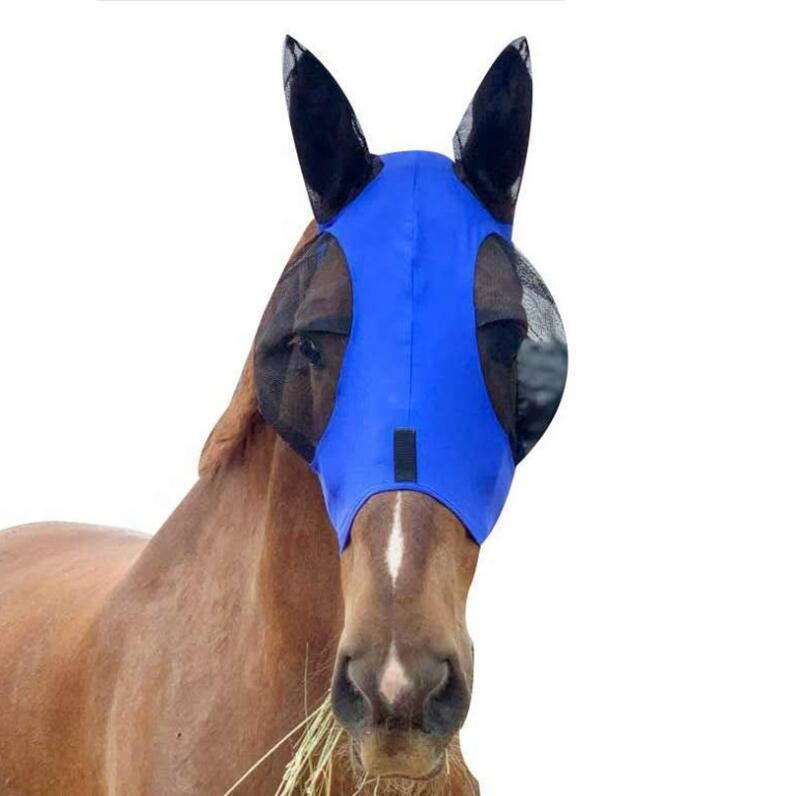 Lightweight design horse fly mask mesh ears ears cover horse uv protection masks