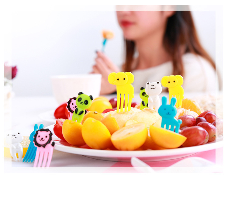 Зубочистка из смолы от производителя Bento, детский мультяшный знак с милыми глазами, мини-вилка для фруктов