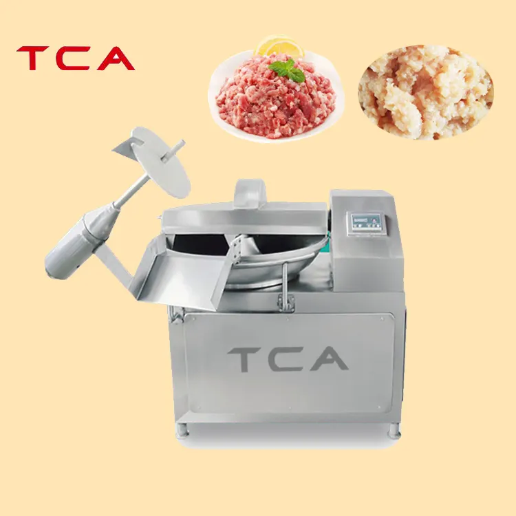 TCA hot sale high quality industrial 3 blades bowl cutter vegetable  commercial meat stuffing chopper mixer  machine