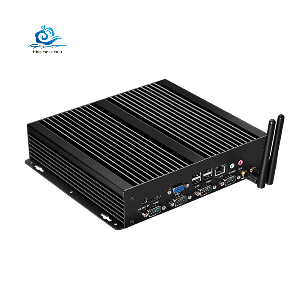 Ubuntu IOT безвентиляторный прочный J1900 I3 I5 I7 X86 промышленный компьютер Gigabit Ethernet встроенный мини ПК канал WIFI статус SSD