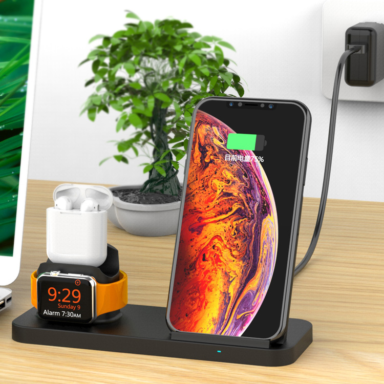 3 в 1 Умная станция для iPhone air pods Apple Watch Charge Dock Держатель