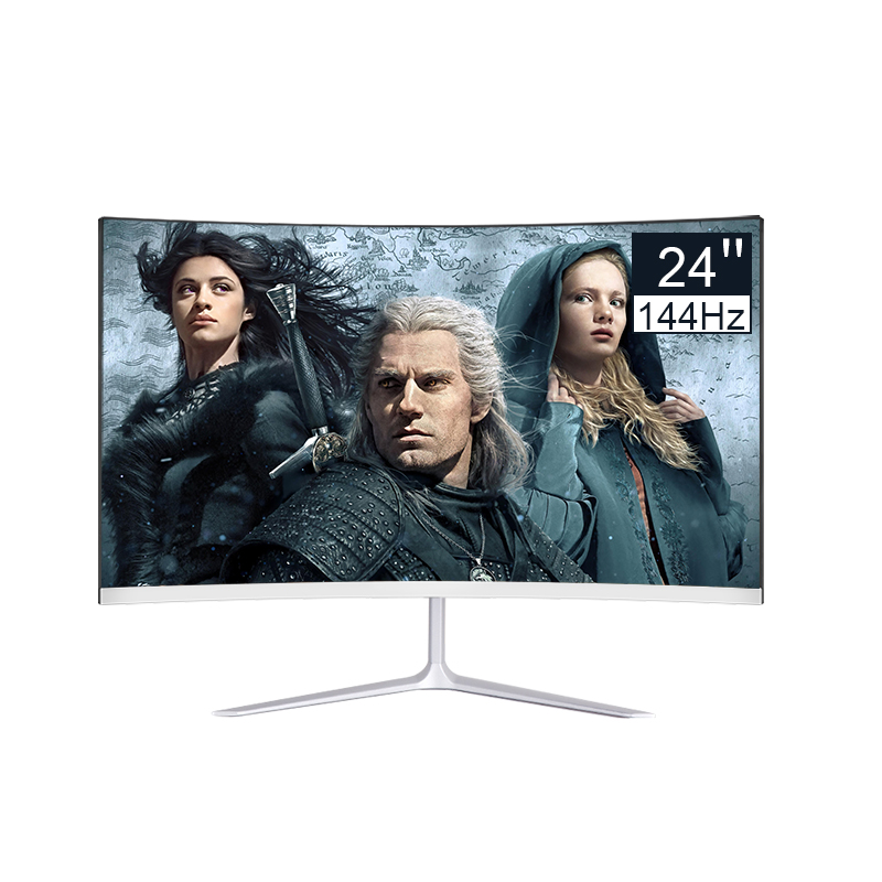 Монитор с изогнутым экраном без рамы 2ms LED 1080P дешевый игровой монитор 24 дюйма 144 Гц с настенным креплением
