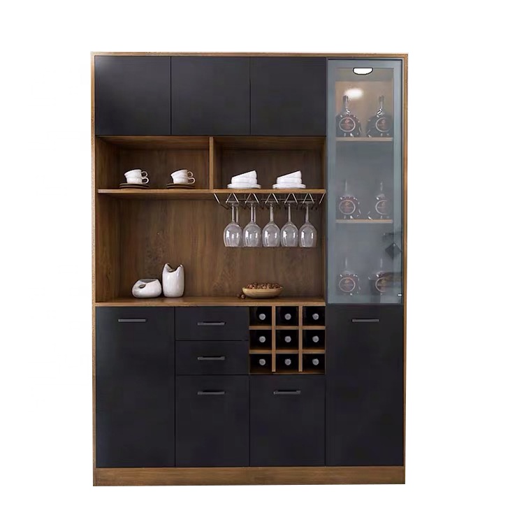 Home White KItchen Furniture Use Cabinet Wine Cabinet Wooden Kitchen Cabinets