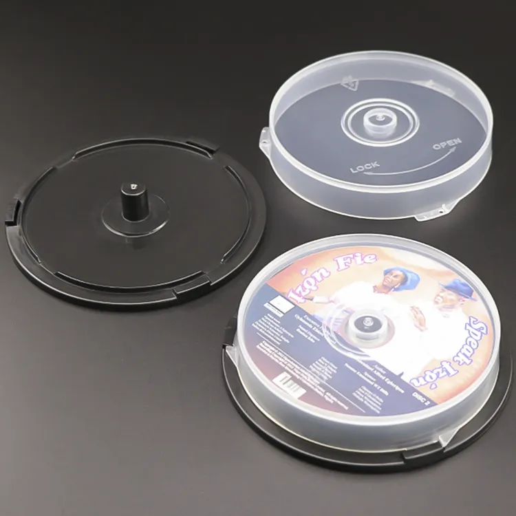 WEISHENG Wholesale Blank CD Case Printable with Packing 10/50/100pcs discs Plastic CD Cake Box