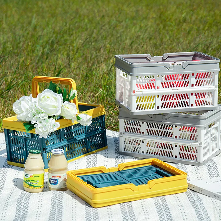 Portable Folding Basket Portable Food Basket Picnic Basket