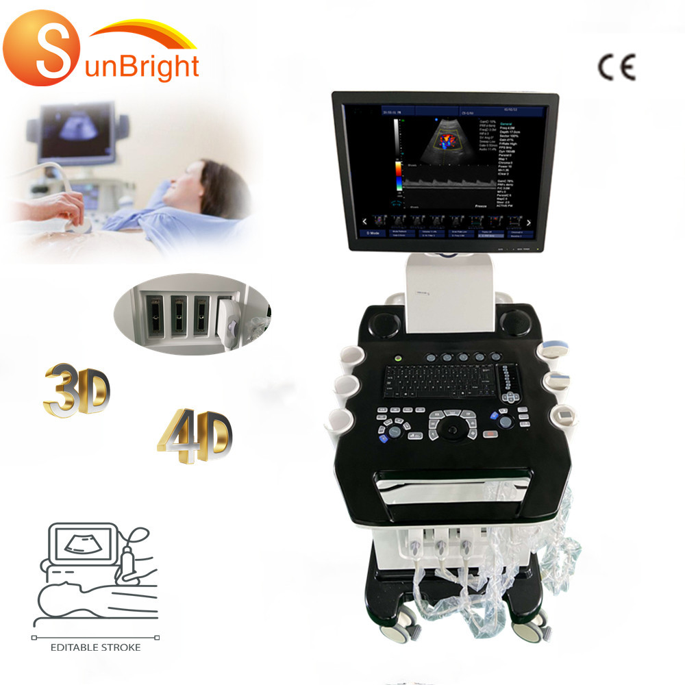 Троллейный мобильный мини-допплер похожего цвета ecografo ultrasonido 3d 4d equipo ultrasonido цветной допплер