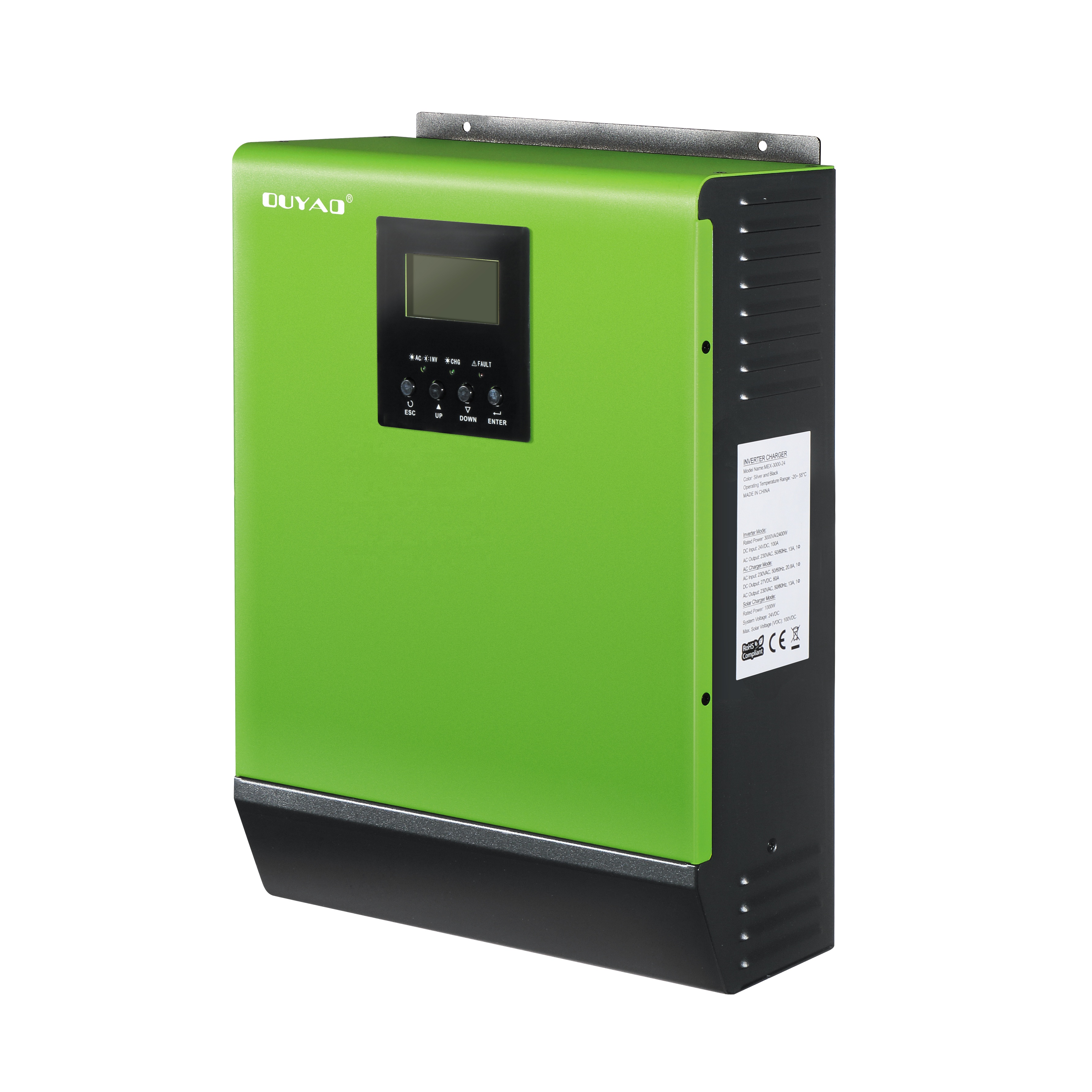 Высокочастотный Гибридный солнечный инвертор HY series 3KVA 2400W 50A с ШИМ зарядным устройством