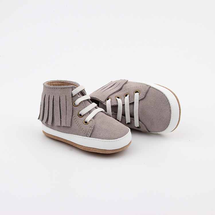 Newborn Infant Pre-walker Tassel Real Leather Toddler Boys Girls Baby Boots Shoes