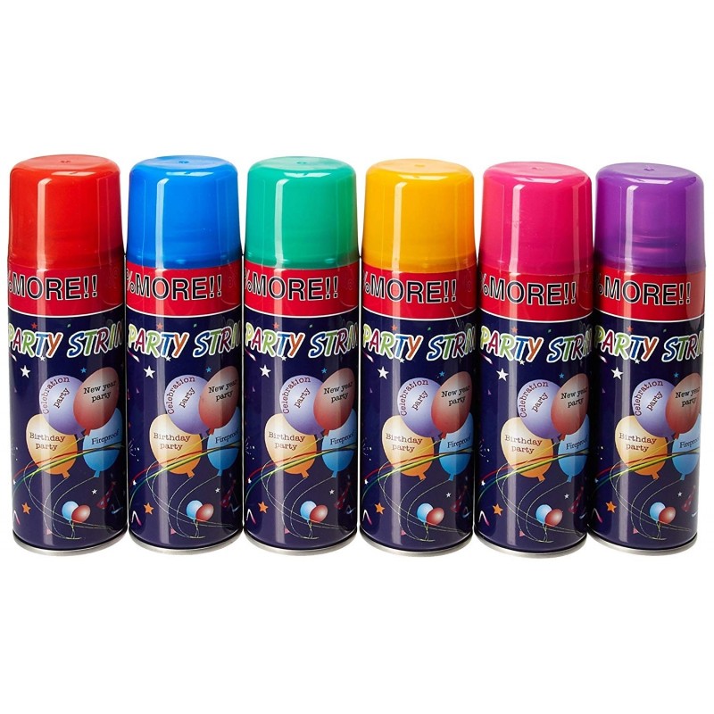 New eco-friendly christmas decorative party streamer fantastic colored crazy silly string for wedding